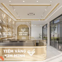 Thiết kế tiệm vàng Kim Minh LT thu hút ánh nhìn